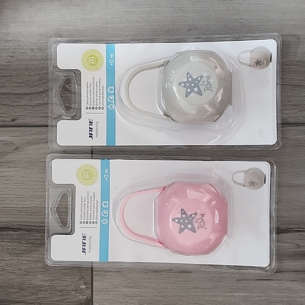 New Jane Maternity Dummy Pacifier Holder Box BPA Free Set EU